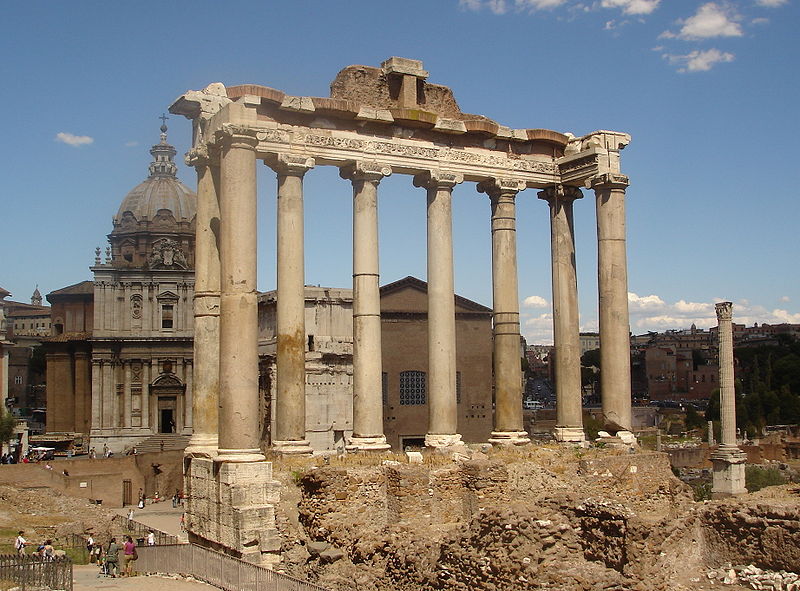 Templo_de_Saturno en el foro romano